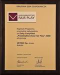 Dyplom firmy Fair Play
